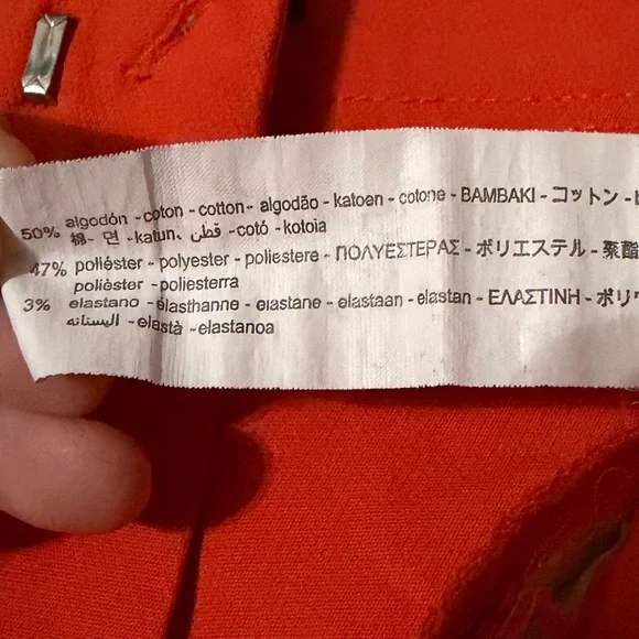 Zara Vibrant Orange Women's Trousers - Picture 7 of 7